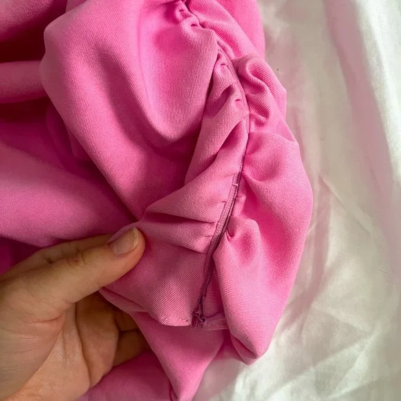 Zara hot pink stretchy tube top with zipper on the side - Picture 2 of 3